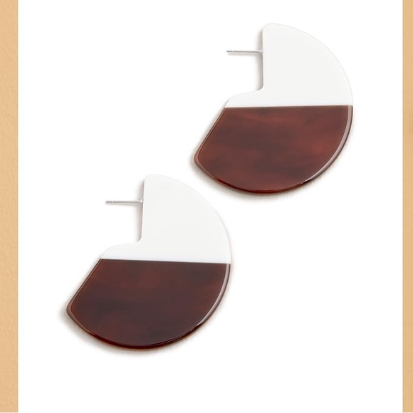 Diana Broussard - Misto Bi-color Disc Earrings *shopbop* Ivory/ Tort - Picture 5 of 6